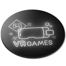 Round Mouse Mat (bw) - Virtual